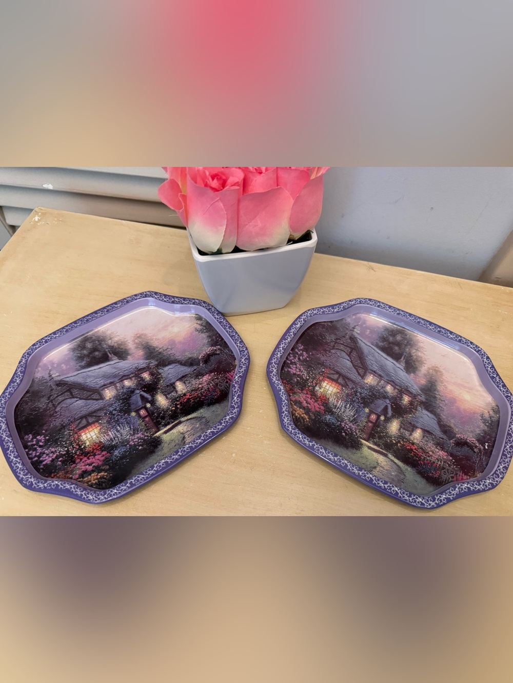 🌸THOMAS KINKADE TRAYS🌸
